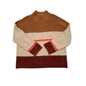 Universal Thread Hygee Fuzzy Womens Oversized Sweater Warm Tight Knit Stripes